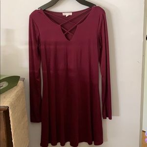 Socialite Nordstrom Oxblood mini dress